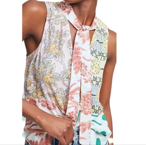 Anthropologie Tops - Anthropolgie Moulinette Patchwork Print Blouse